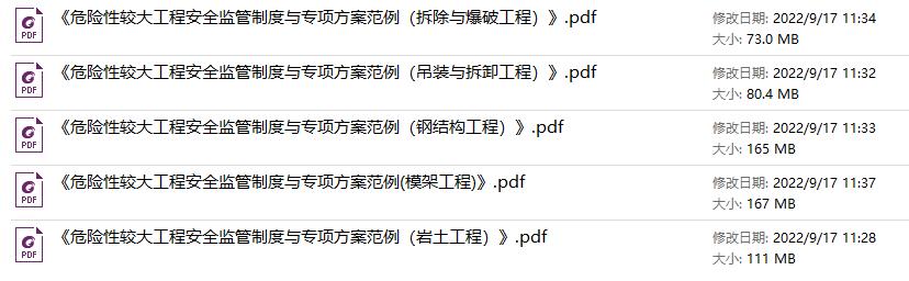 《危险性较大工程安全监管制度与专项方案范例》（系列丛书）【全套5本打包下载】【高清无水印PDF版】