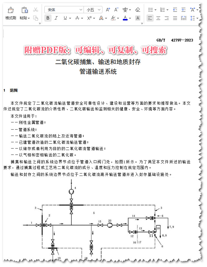 《二氧化碳捕集、输送和地质封存管道输送系统》（GB/T42797-2023）【全文附高清PDF+Word版下载】3