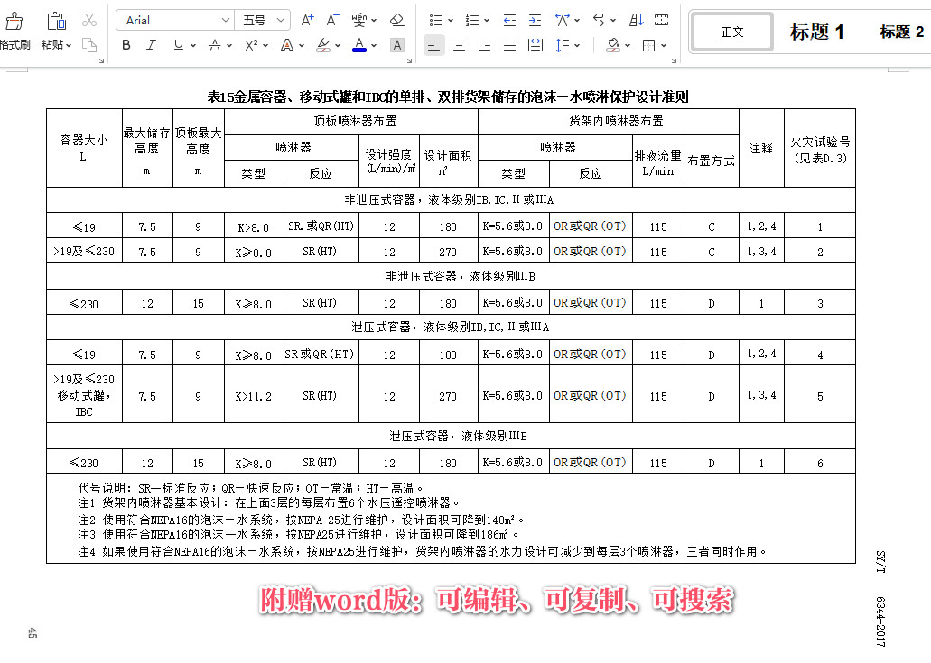 《易燃和可燃液体防火规范》（SY/T6344-2017）【全文附高清无水印PDF+Word版下载】4