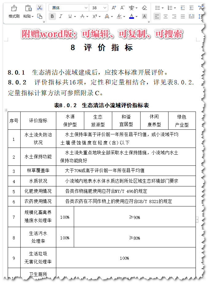 《生态清洁小流域建设技术规范》（SL/T534-2023）【全文附高清无水印PDF+可编辑Word版下载】3