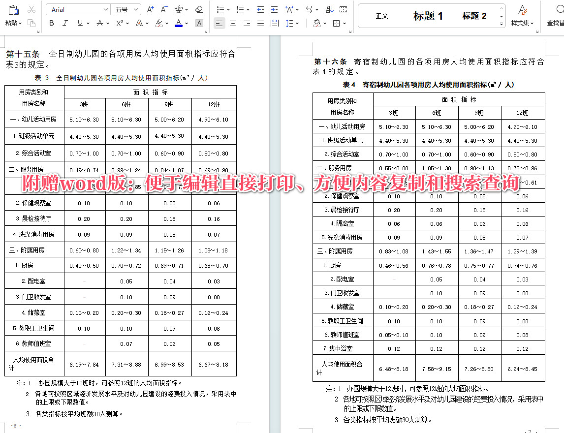 《幼儿园建设标准》（建标175-2016）【全文附高清无水印PDF+Word版下载】5