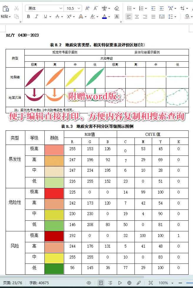 《地质灾害风险调查评价规范（1∶50000）》（DZ/T0438-2023）【全文附高清无水印PDF+Word版下载】5