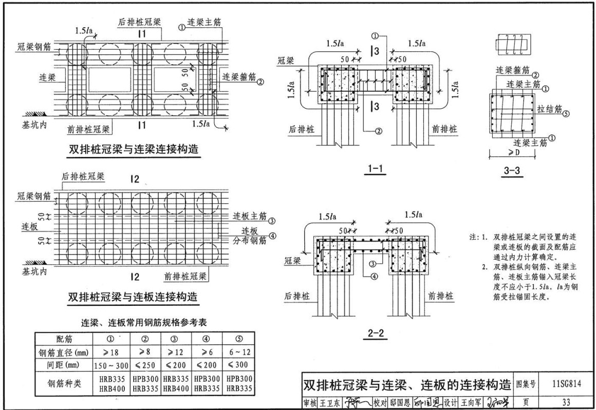 《建筑基坑支护结构构造》（图集编号：11SG814）【全文附高清无水印PDF版下载】2