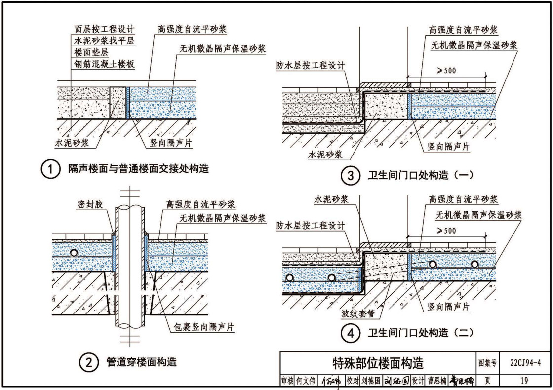 《隔声保温浮筑楼面系统构造-无机微晶隔声保温楼面系统》（图集编号：22CJ94-4）【全文附高清无水印PDF版下载】3