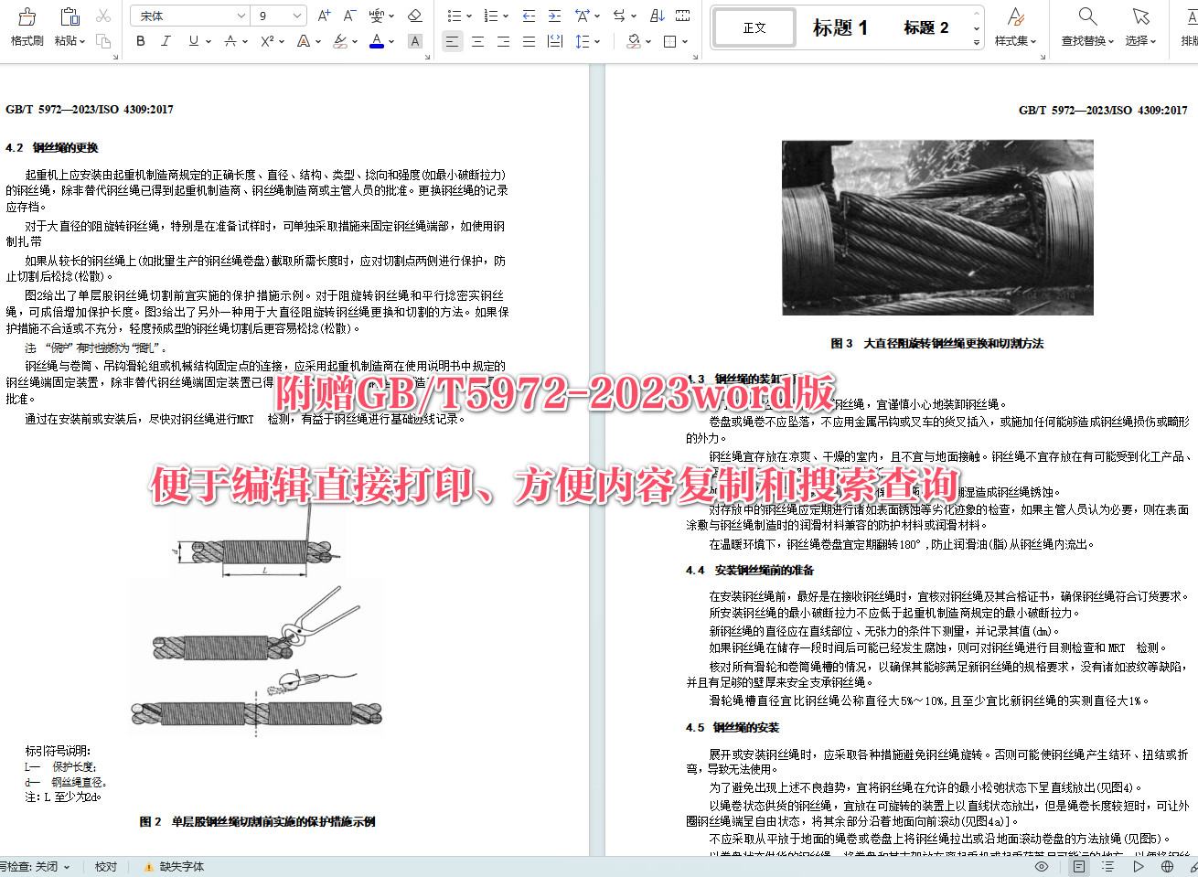 《起重机钢丝绳保养、维护、检验和报废》（GB/T5972-2023）【全文附高清无水印PDF+可编辑Word版下载】5