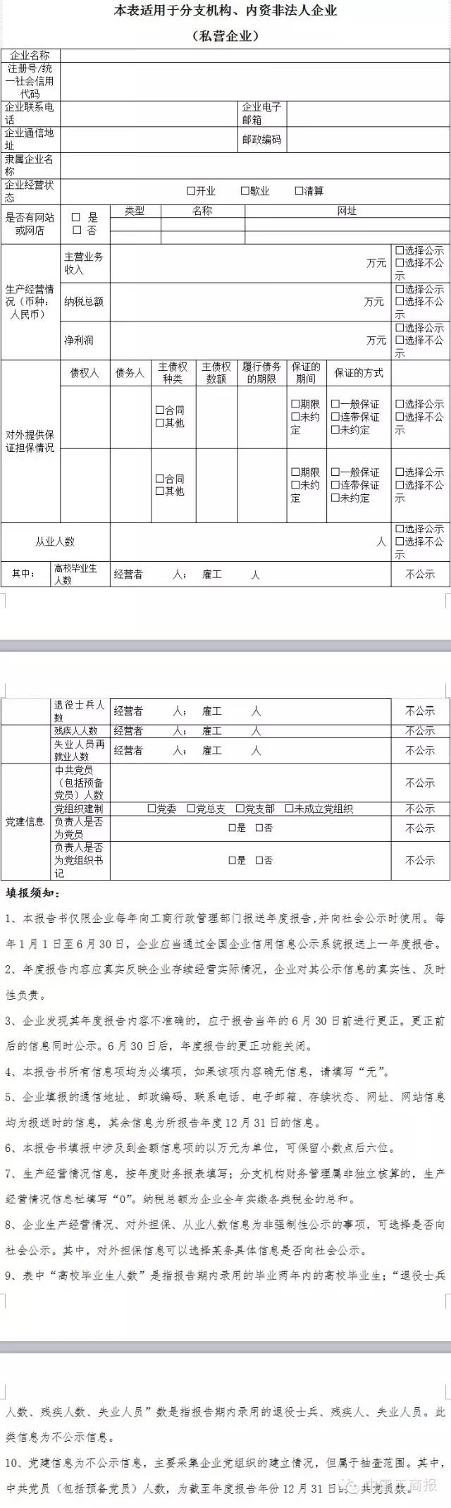 办字〔2015〕198号《工商总局办公厅关于调整企业信用信息公示系统年报功能的通知》1