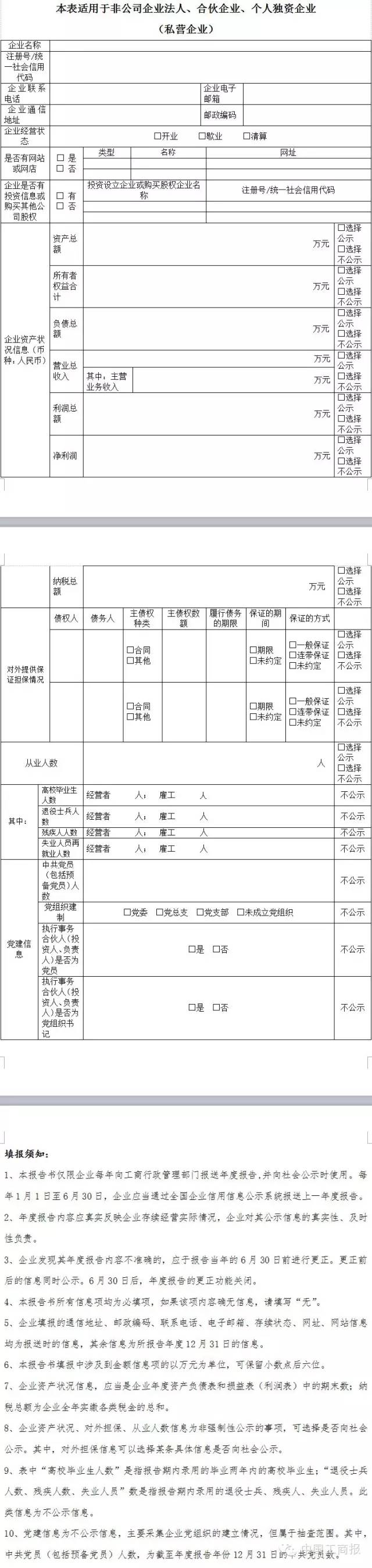 办字〔2015〕198号《工商总局办公厅关于调整企业信用信息公示系统年报功能的通知》5