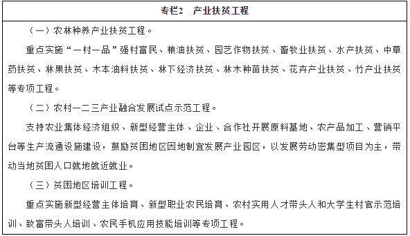 专栏2　产业扶贫工程