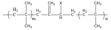 卤化丁基橡胶主分子结构式