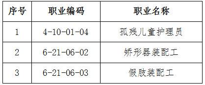 人社厅发〔2019〕58号《人力资源社会保障部办公厅民政部办公厅关于颁布孤残儿童护理员等3个国家职业技能标准的通知》