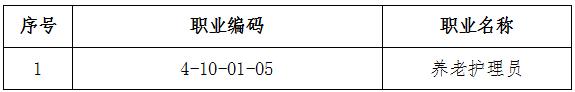 养老护理员国家职业技能标准目录 